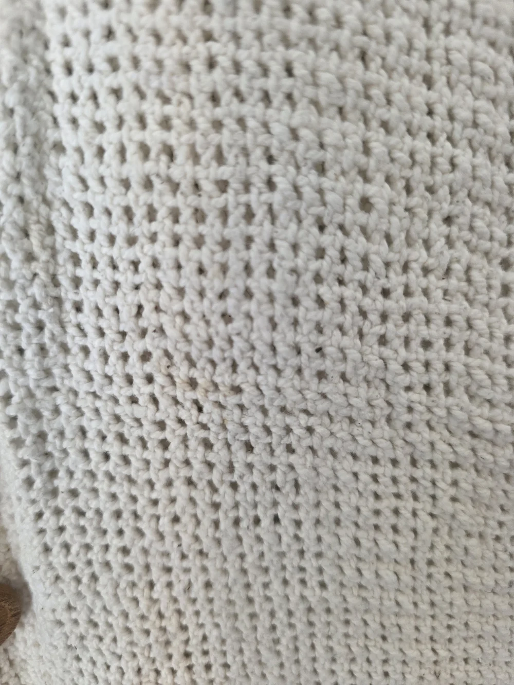 JouJou Crochet Knit Vest Cream Boho Button Front Sleeveless Top Size S - Picture 3 of 7